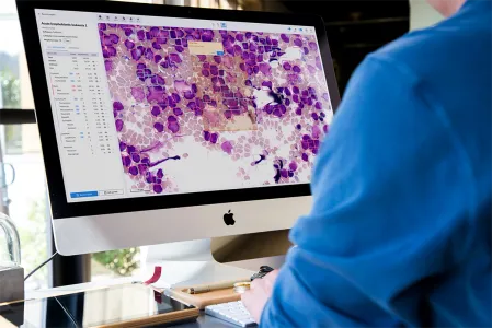 Doctor leaving a comment on an interesting slide region using Cellbytes.